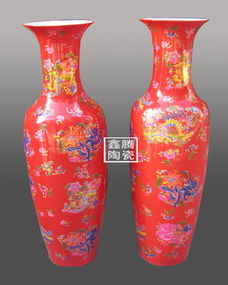 裝飾紅瓷大花瓶,中國紅花卉大花瓶,廠家直銷價格 廠家 圖片